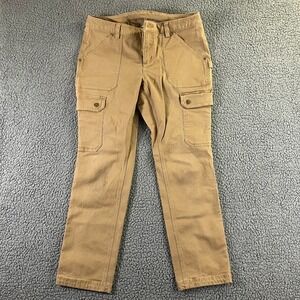 Duluth Trading Co Womens 8x29 Tan Heirloom Gardening Cargo Pants Curvesetter